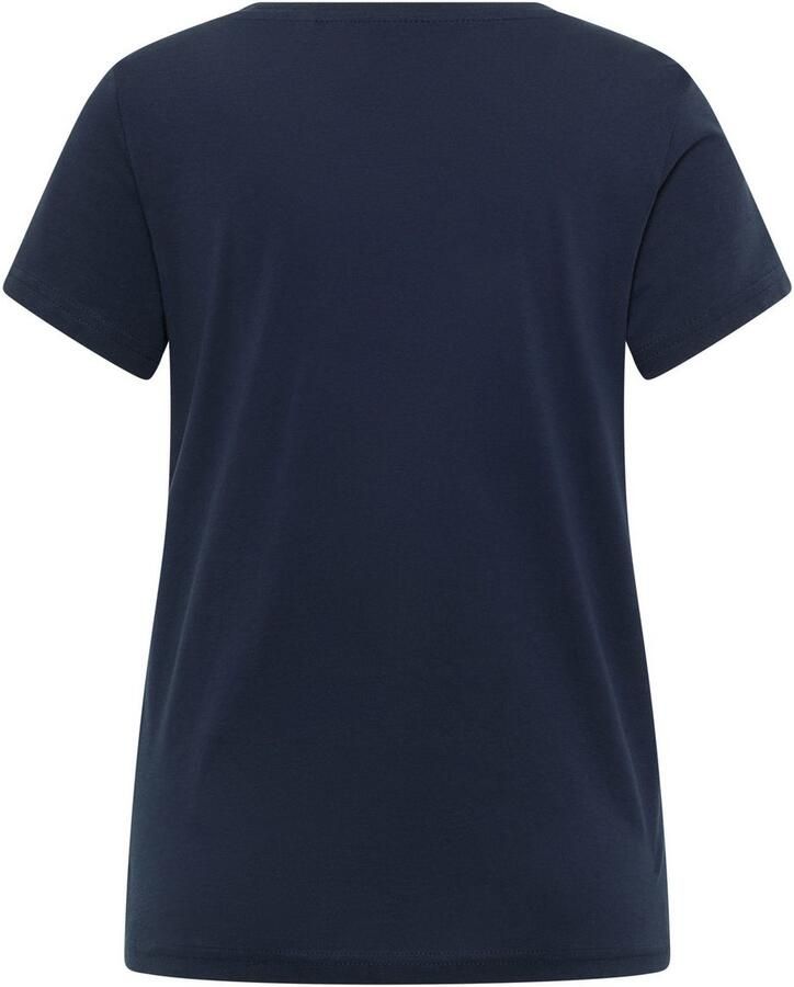 Mustang Shirt met ronde hals Alma met logoprint