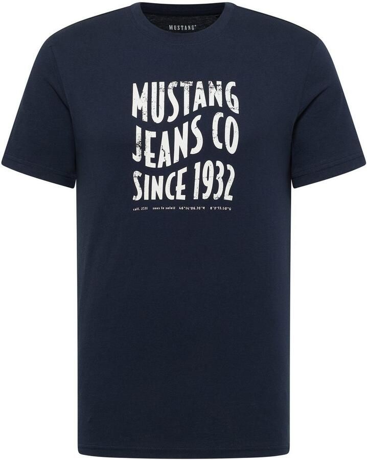 Mustang Shirt met korte mouwen Style Austin met logoprint
