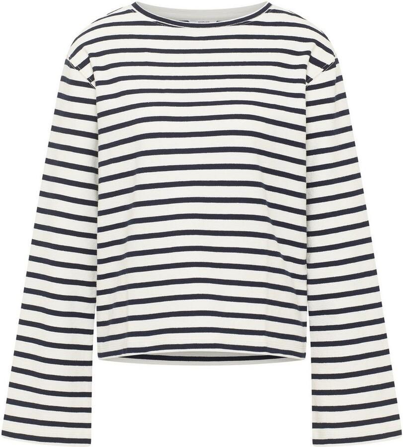 Mustang Shirt met lange mouwen Style Sutton met streepmotief