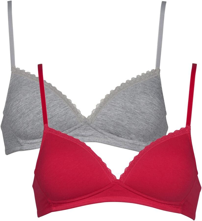 Mustang Soft-bh Padded cotton bra met kant gewatteerd zonder beugel basic katoenmix (Set van 2) - Foto 6