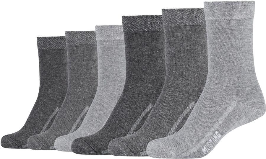 Mustang Sokken met versterkte hiel- en teengebied (6 paar Set van 6)