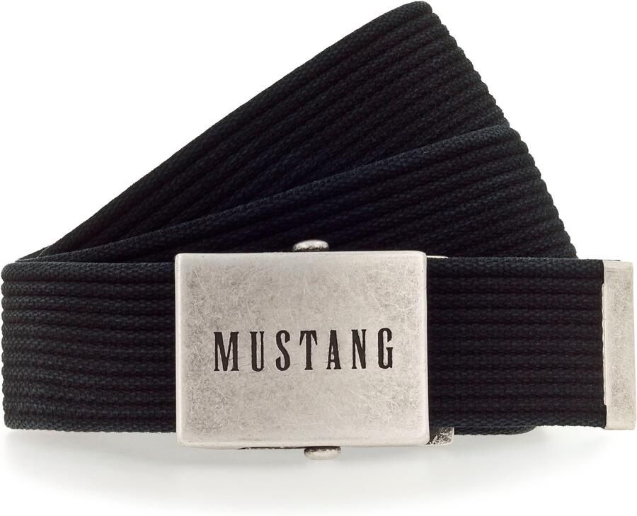 Mustang Stoffen riem Gewassen ribband klem sluiting van mat Zilverkleur 4 cm - Foto 4