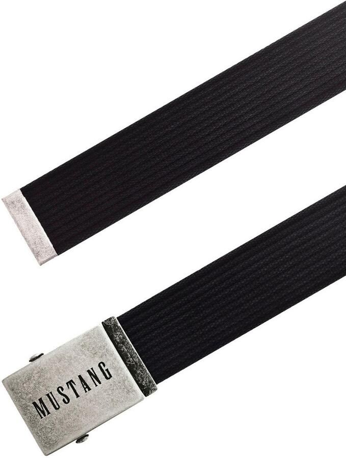 Mustang Stoffen riem Gewassen ribband klem sluiting van mat Zilverkleur 4 cm - Foto 2