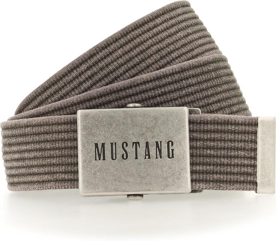 Mustang Stoffen riem Gewassen ribband klem sluiting van mat Zilverkleur 4 cm - Foto 4