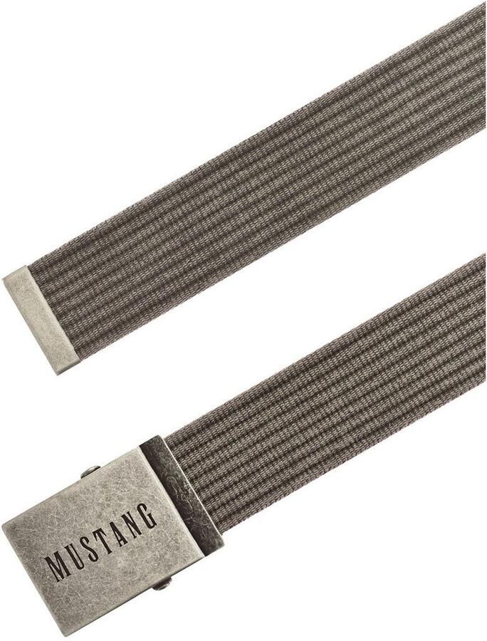 Mustang Stoffen riem Gewassen ribband klem sluiting van mat Zilverkleur 4 cm - Foto 2
