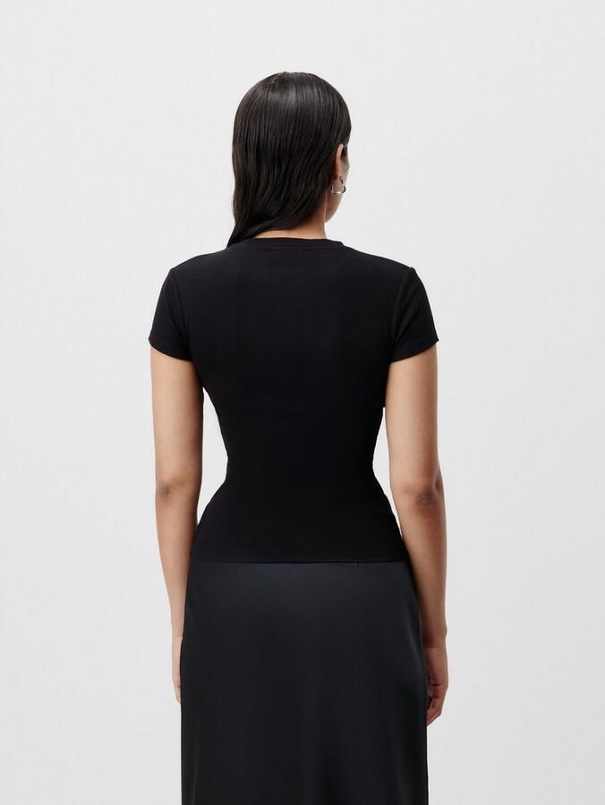 Mustang T-shirt LeGer by Lena Gercke Figuuraccentuerend met ronde hals