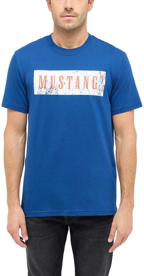 Mustang T-shirt met logo-opschrift - Foto 3