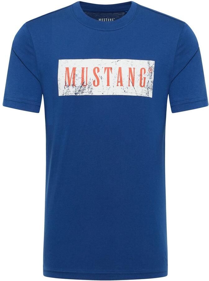 Mustang T-shirt met logo-opschrift