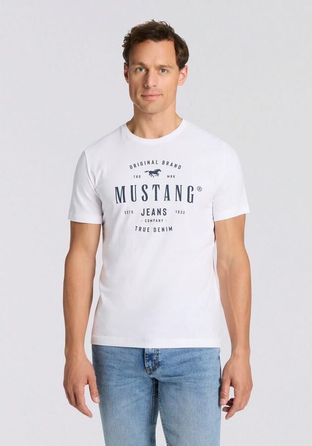Mustang T-shirt Style Alex 3-Pack met opvallende print (3-delig Set van 3)