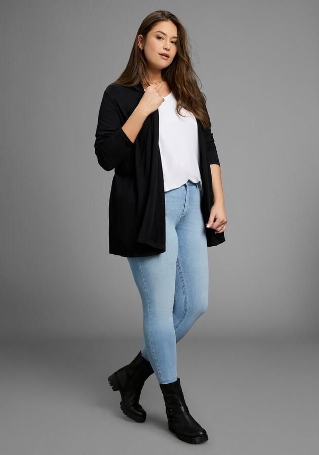 Mustang Vest van aangenaam jerseymateriaal grote maat - Foto 4