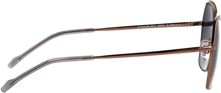 Mustang Zonnebril 826703 Vorm vrouwelijk Titanflex logo op glas en beugel polyamide UV 400