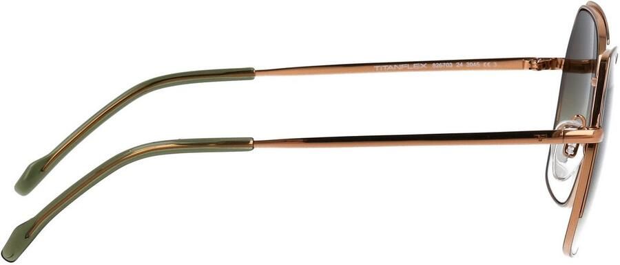 Mustang Zonnebril 826703 Vorm vrouwelijk Titanflex logo op glas en beugel polyamide UV 400