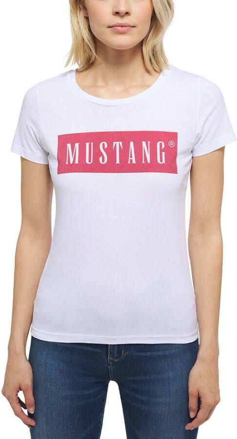 Mustang Shirt met korte mouwen Style Alina C Logo Tee