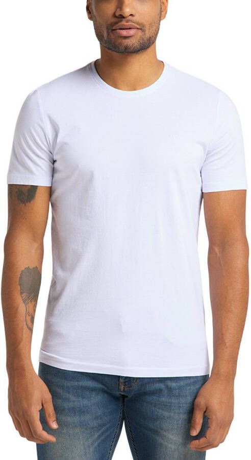 Mustang T-shirt met ronde hals (set 2-delig)