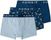 NAME IT KIDS boxershort set van 3 lichtblauw/blauw online kopen