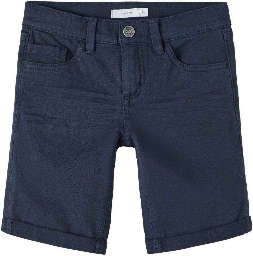 Name it KIDS short NKMSOFUS donkerblauw Korte broek Jongens Stretchkatoen 152
