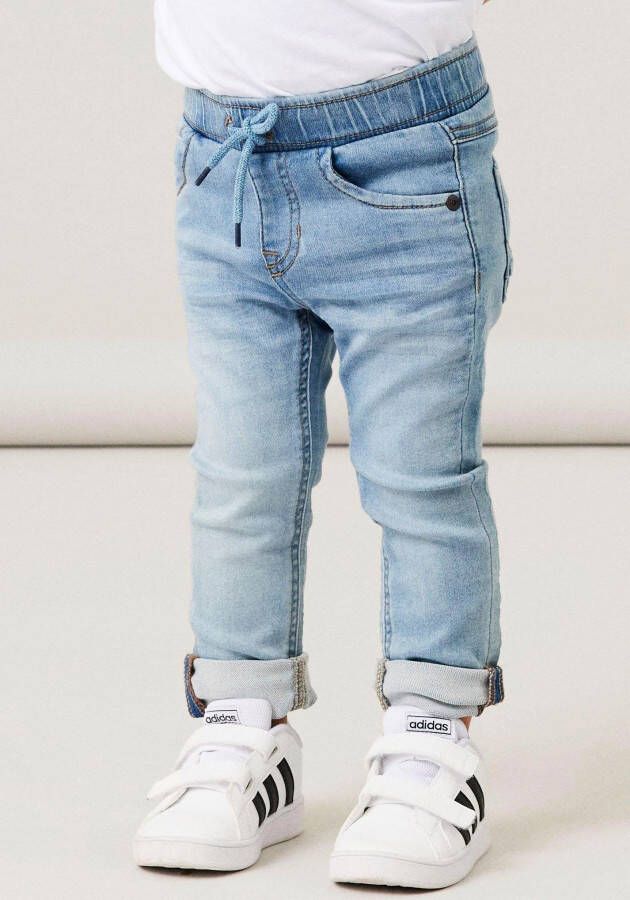 Name it MINI slim fit jeans NMMRYAN light blue denim Blauw Jongens Stretchdenim 110