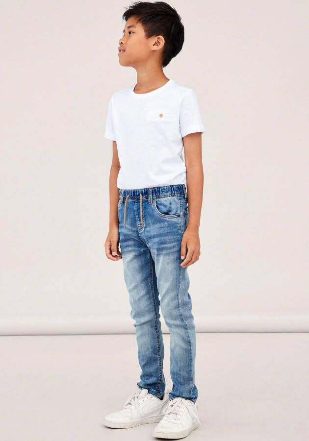 NAME IT KIDS slim regular waist slim fit jeans light blue denim