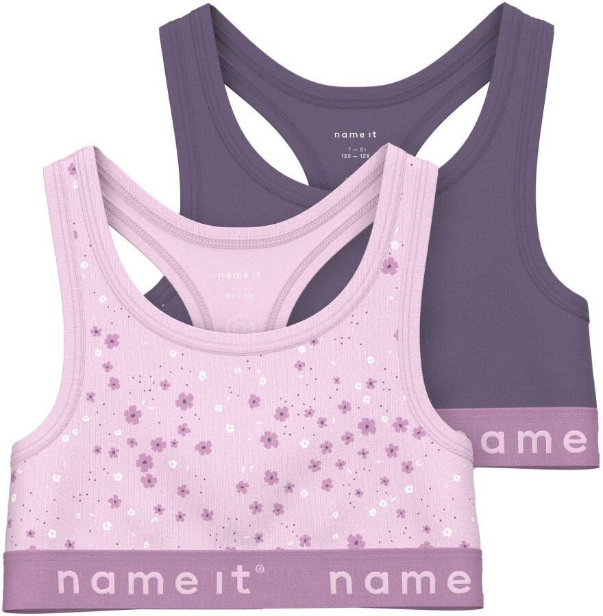 Name It Hemd NKFSHORT TOP 2P WINSOME FLOWER NOOS (set 2 stuks)