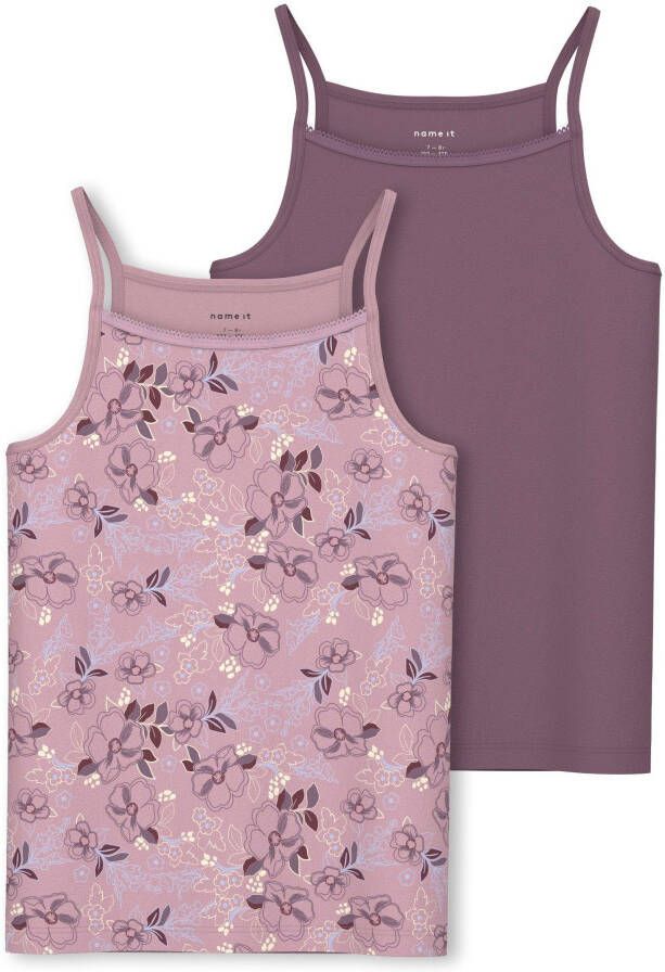 Name It Hemd NKFSTRAP TOP 2P ARCTIC FLOWERS (set 2 stuks)