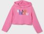Name it KIDS hoodie NKFVIALA met printopdruk roze Sweater Printopdruk 122 128 - Thumbnail 2