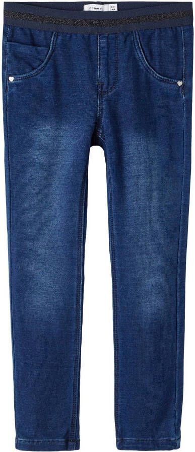 Name it MINI slim fit jeans NMFSALLI Blauw Meisjes Jog denim Effen 104
