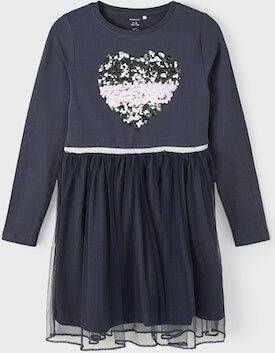 Name It Jurk met pailletten NKFNORSTAR LS DRESS
