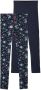 Name it KIDS legging NKFVIVIAN met all over print donkerblauw (set van 2) Meisjes Stretchkatoen 122 128 - Thumbnail 2