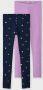 Name it KIDS legging NKFVIVIAN met all over print paars donkerblauw (set van 2) Meisjes Stretchkatoen 134 140 - Thumbnail 2