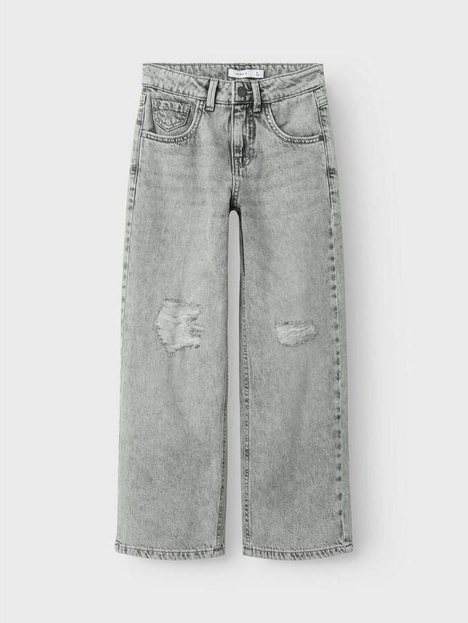 Name It 5-pocket jeans NKFROSE voor meisjes met destroyed-effect en hoge tailleband - Foto 7