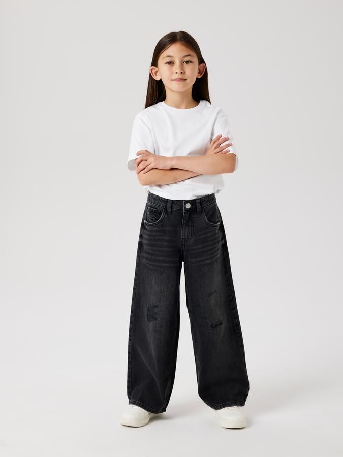 Name It 5-pocket jeans NKFROSE voor meisjes met destroyed-effect en hoge tailleband - Foto 6