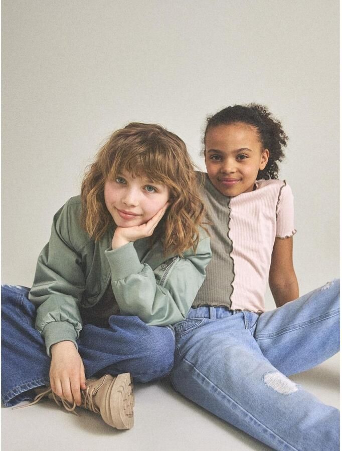 Name It 5-pocket jeans NKFROSE voor meisjes met destroyed-effect en hoge tailleband - Foto 6