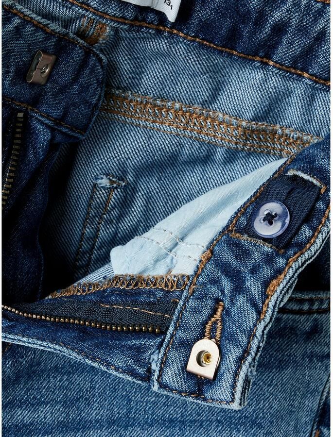 Name It 5-pocket jeans NKFROSE voor meisjes met destroyed-effect en hoge tailleband - Foto 5
