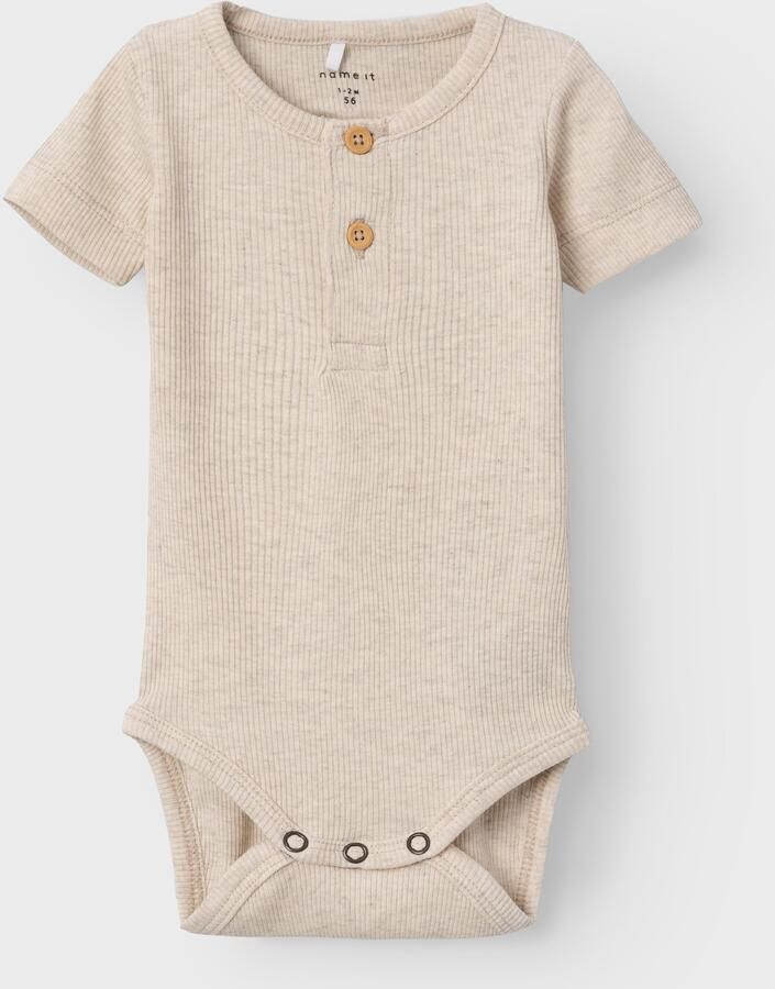 Name It Body met korte mouwen NBMKAB SS BODY NOOS Katoenmix korte mouw knoopdetails