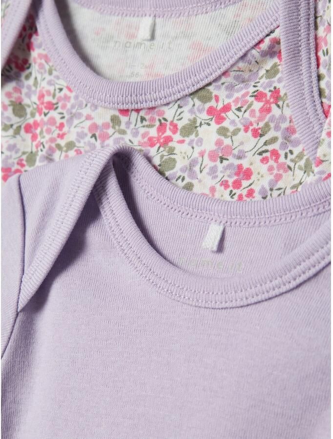 Name It Body met lange mouwen NBFBODY voor meisjes met hartjesprint en zacht katoen (set 3-delig) - Foto 3