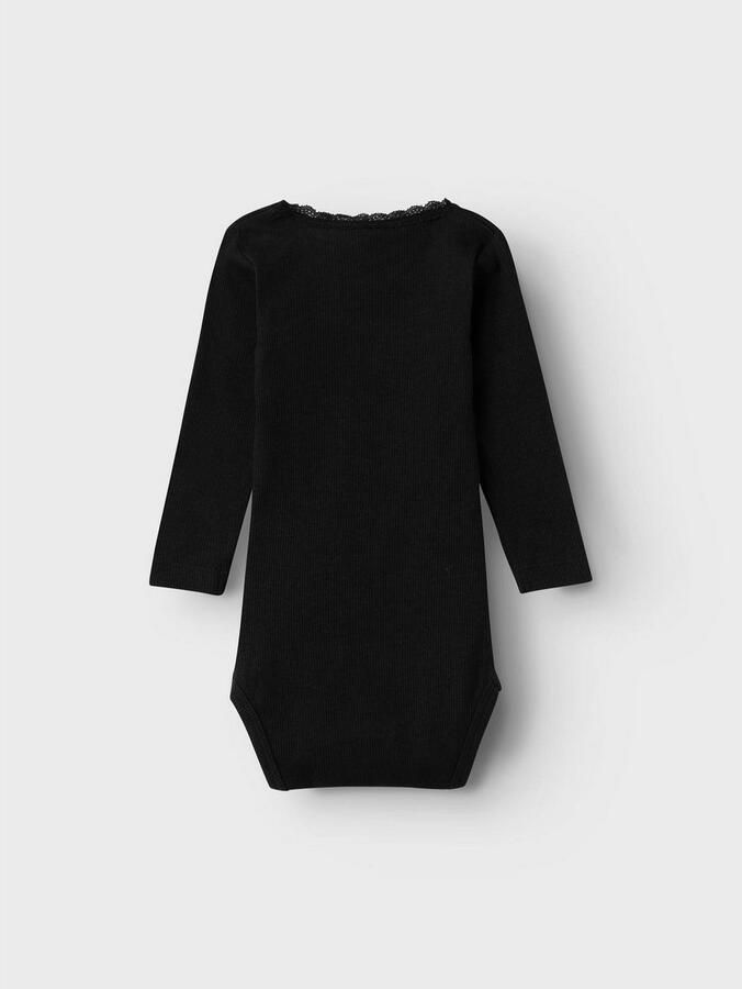 Name it BABY romper NBFKAB zwart Meisjes Katoen Ronde hals Effen 50 - Foto 3