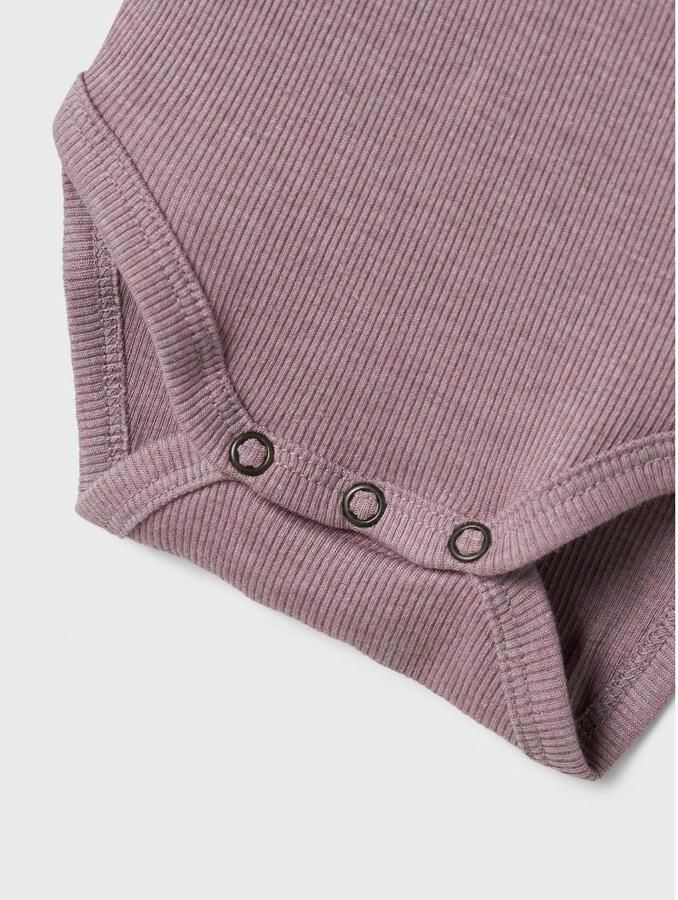 NAME IT BABY romper NBFKAB mauve Paars Meisjes Stretchkatoen Ronde hals - Foto 5
