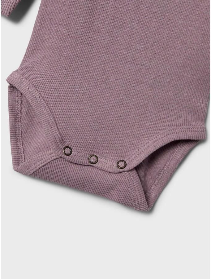 NAME IT BABY romper NBFKAB mauve Paars Meisjes Stretchkatoen Ronde hals - Foto 4