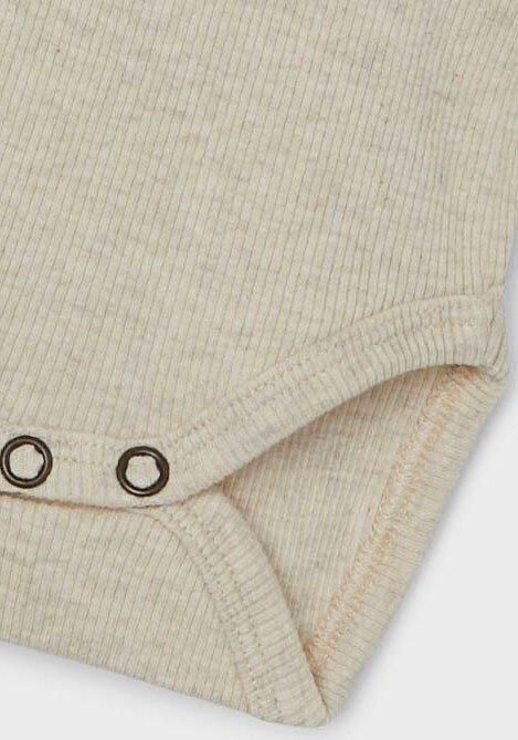 Name it BABY romper NBFKAB ecru melange Meisjes Katoen Ronde hals Melée 56