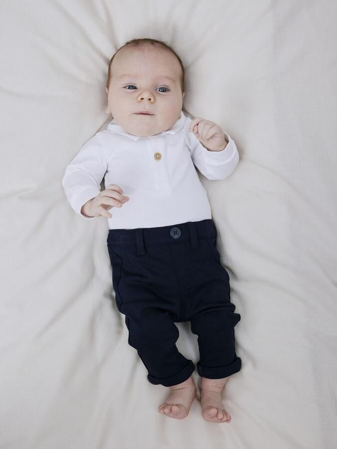 Name it BABY romper NBMHOLGER wit Jongens Katoen Polokraag Effen 56 - Foto 7