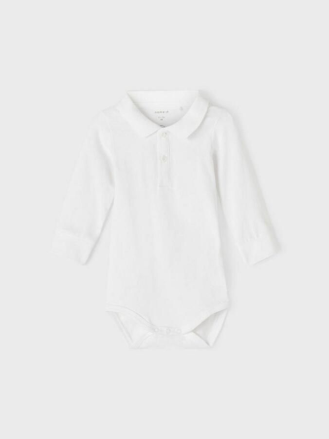 Name it BABY romper NBMHOLGER wit Jongens Katoen Polokraag Effen 56 - Foto 4