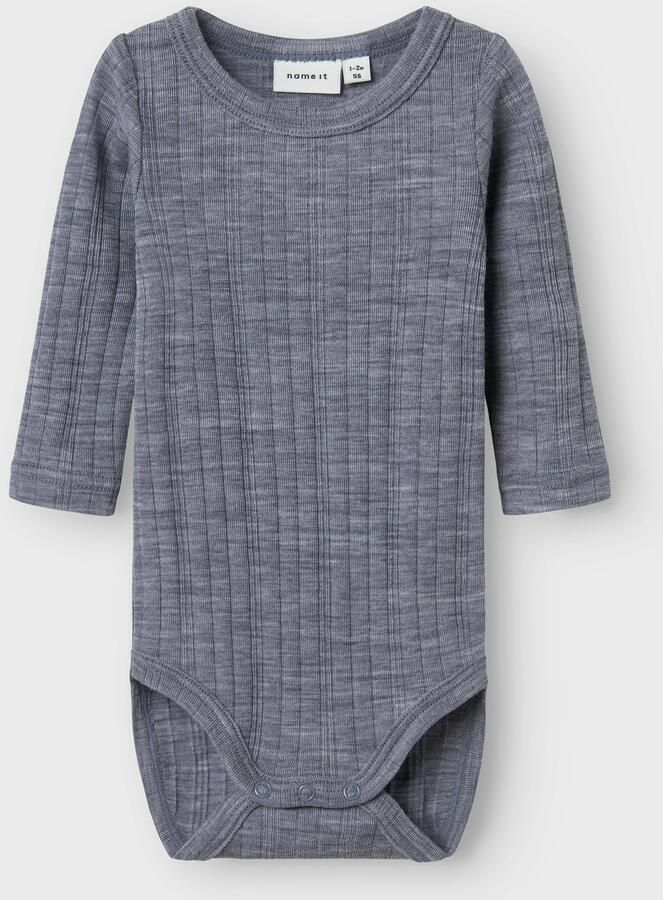Name It Body met lange mouwen NBMWANG WOOL NEEDLE LS BODY SOLID NOOS - Foto 2