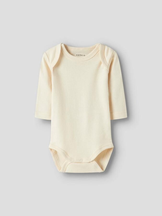 NAME IT BABY romper mauve ecru (set van 3) Meisjes Katoen Ronde hals