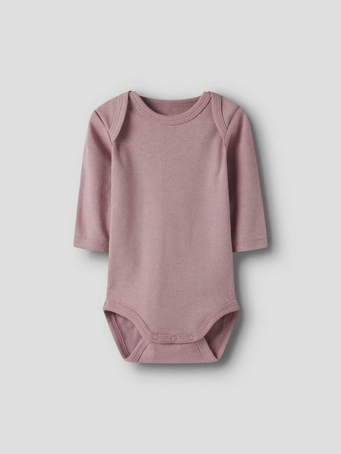 NAME IT BABY romper mauve ecru (set van 3) Meisjes Katoen Ronde hals - Foto 4