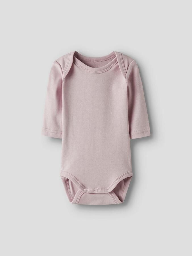 NAME IT BABY romper offwhite roze groen (set van 3) Ecru Meisjes Katoen Ronde hals