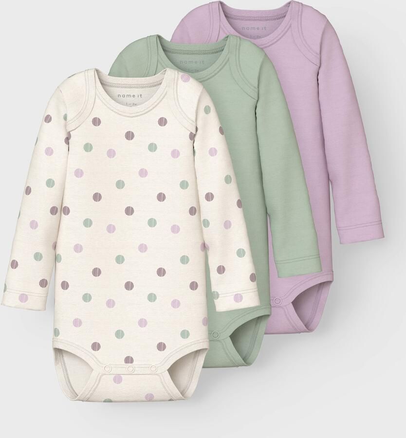 Name It Body NBFBODY 3P LS JET STREAM DOT NOOS (set 3-delig)