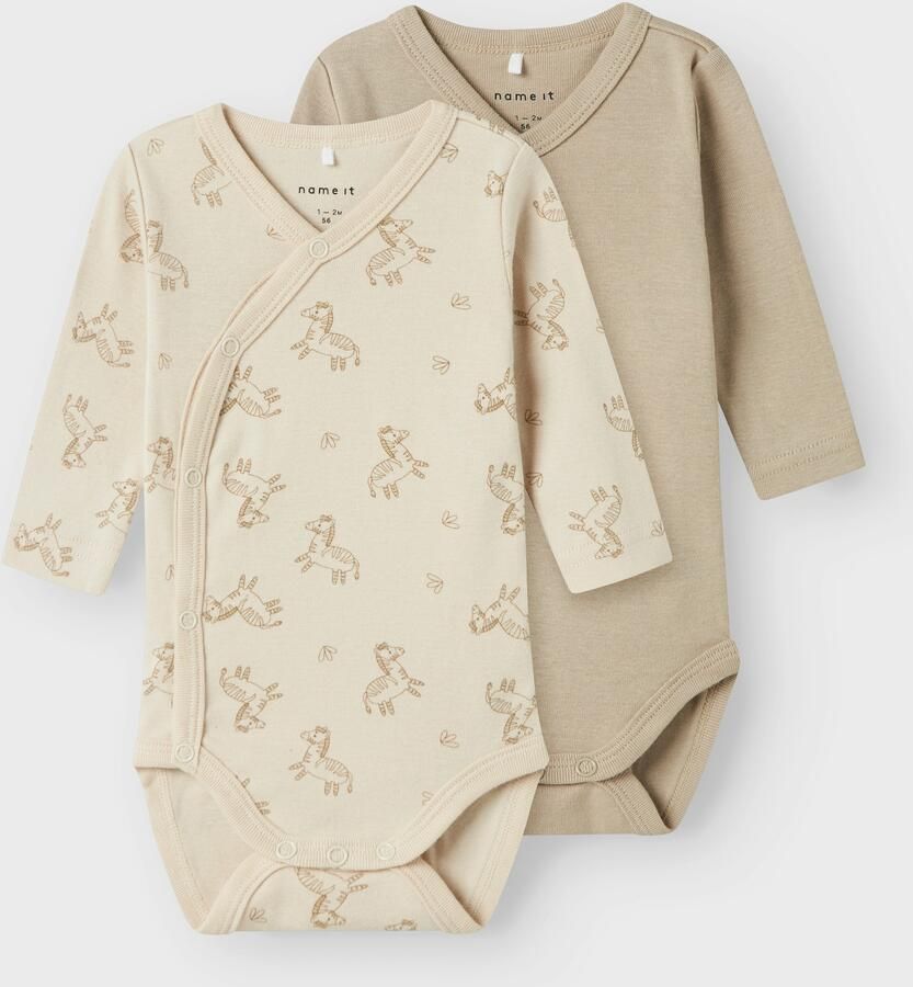 Name It Body NBNBODY 2P LS WRAP RAINY DAY ZEBRA NOOS (set 2-delig)
