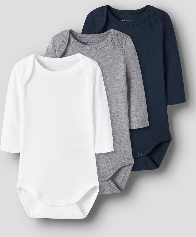 Name It Body NBNBODY 3P LS SOLID NOOS (set 3-delig)