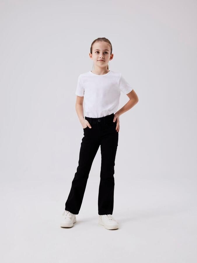 Name it KIDS bootcut fit jeans NKFPOLLY black denim Zwart Meisjes Stretchdenim 104 - Foto 6