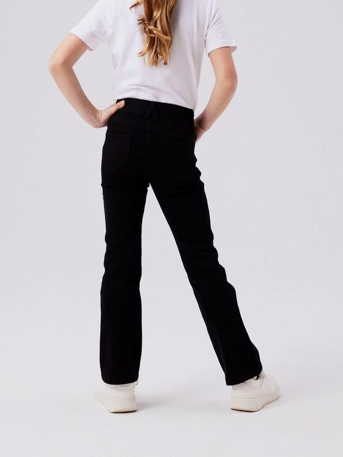 Name it KIDS bootcut fit jeans NKFPOLLY black denim Zwart Meisjes Stretchdenim 104 - Foto 4